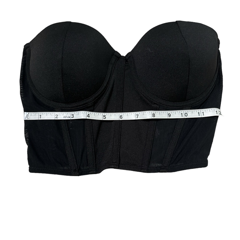 Say What Black Bustier Gold Chain Vintage Corset - Picture 6 of 9